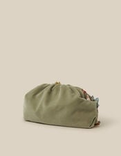 Eleni Floral Embellished Velvet Clutch Bag, , large