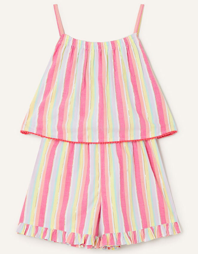 Rainbow Stripe Playsuit Yellow