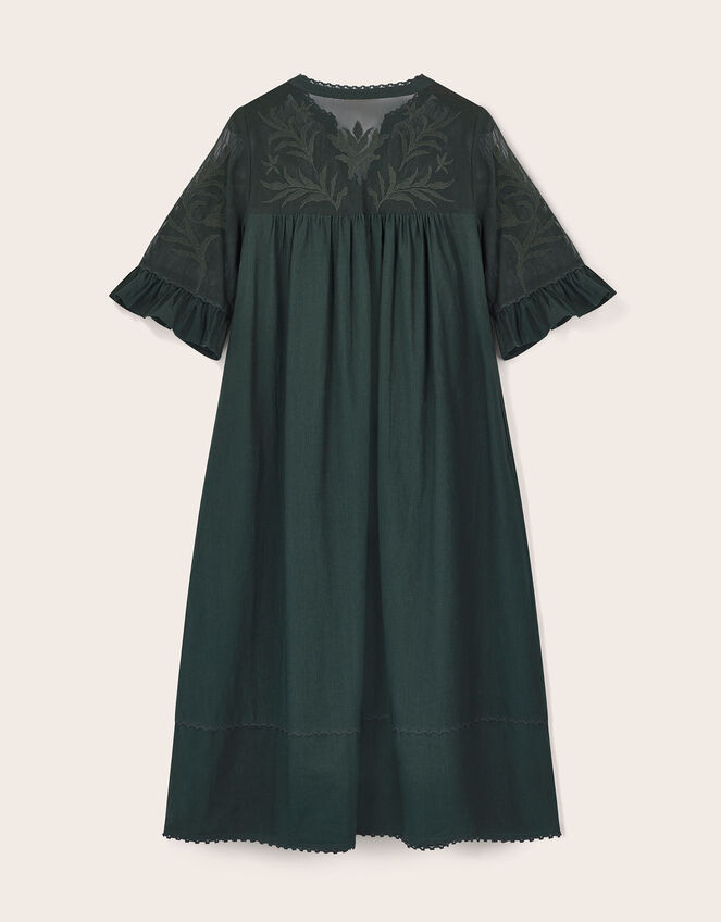 East Theia Embroidered Lace Maxi Dress, Green (DARK GREEN), large