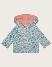 Newborn Ditsy Jacket, Blue (BLUE), large