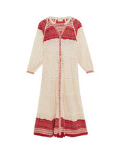 Maison Hotel Triana Bandana Print Midi Dress, Red (RED), large