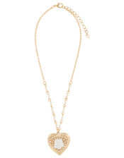Pearly Rose Locket Necklace, , large