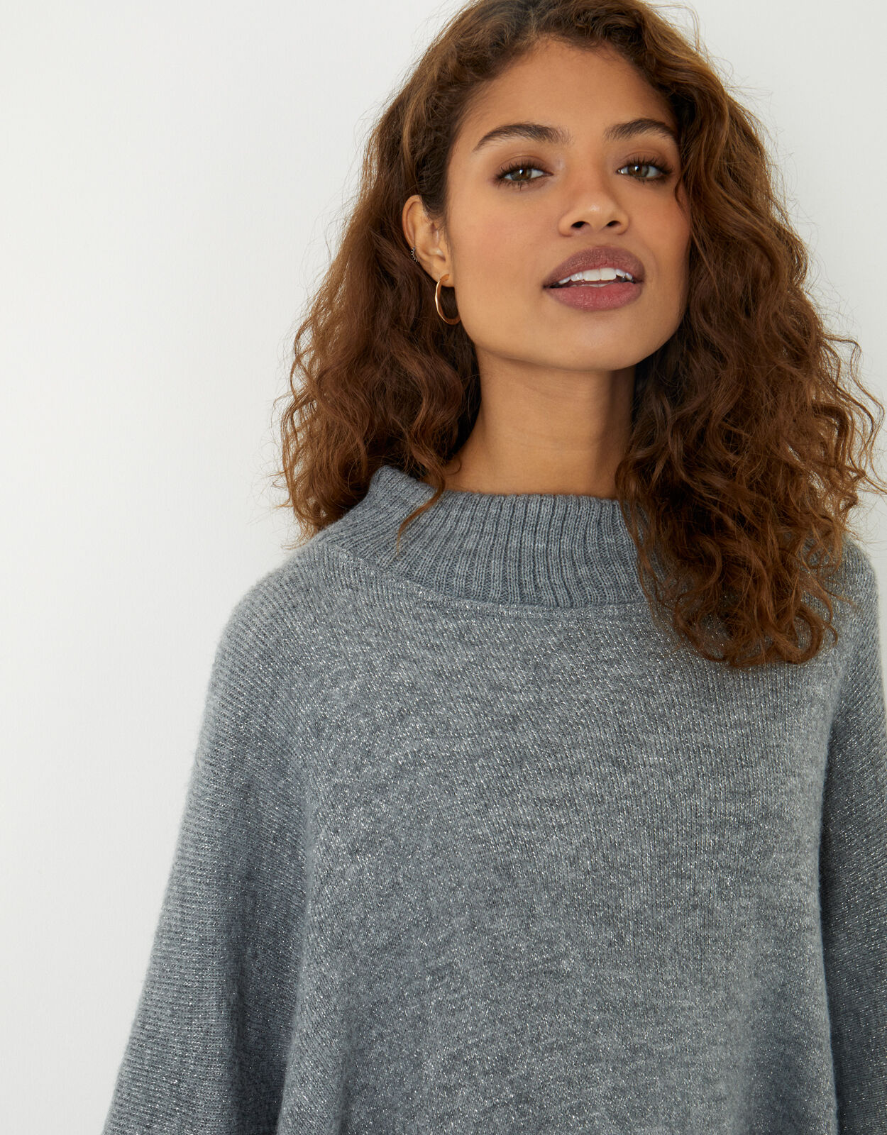 poncho jumper with sleeves uk
