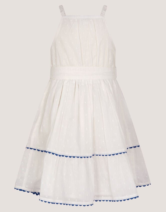 Shell & Palm Embellished Dress, Ivory (IVORY), large