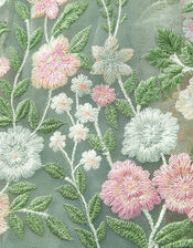 Dalia Floral Embroidered Party Dress, Green (SAGE), large