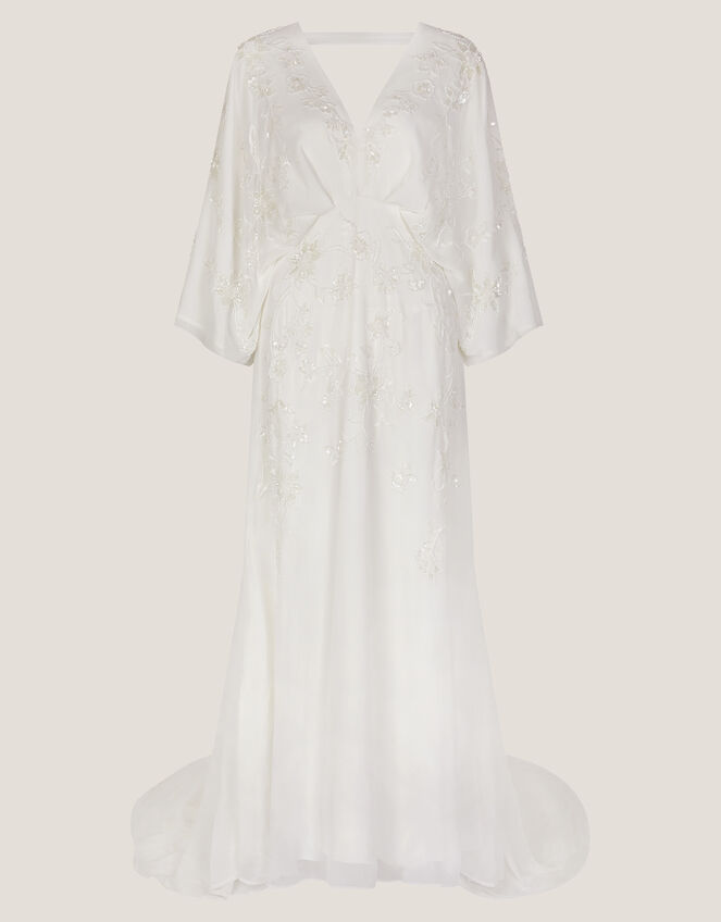 Camilla Embroidered Maxi Wedding Dress, Ivory (IVORY), large