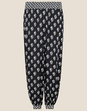 Rori Printed Hareem Trousers, Black (BLACK), large