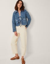 Quinn Tie Quilted Jersey Jacket, Blue (BLUE), large