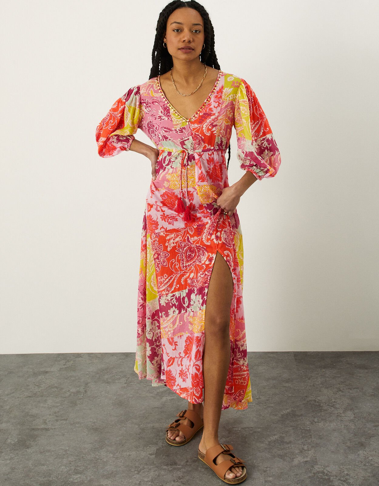 Monsoon orange maxi dress outlet