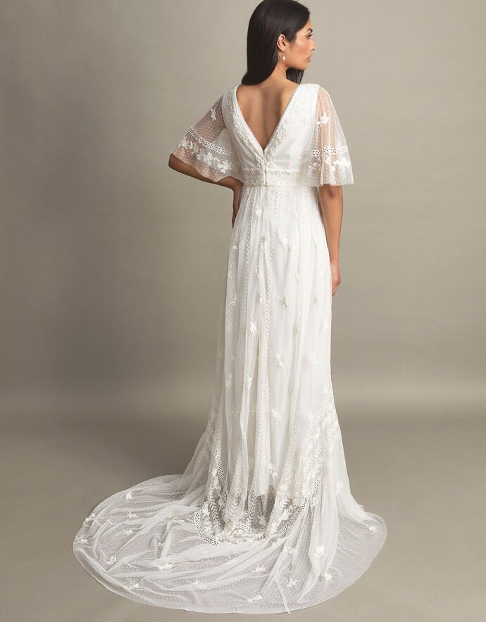 Rosemunde Lace Trim Slip Dress Ivory