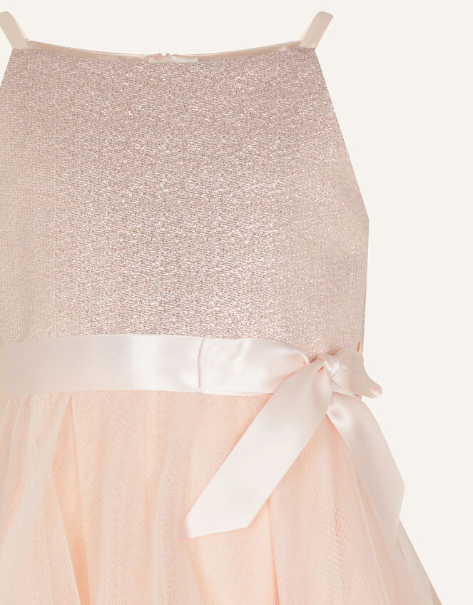 Seville Jacquard Top Ruffle Dress, Pink (PINK), large