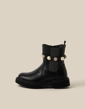 Embellished Chelsea Boots, Black (BLACK), large