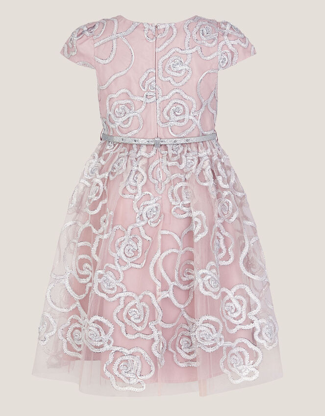 Rose Tinsel Party Dress, Pink (PINK), large