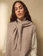 East Sienne Knitted Triangle Scarf, , large