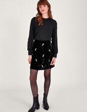 Pearl Detail Blouse, Black (BLACK), large