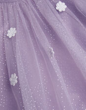 Baby Ciara Floral Tulle Swing Dress, Purple (LILAC), large