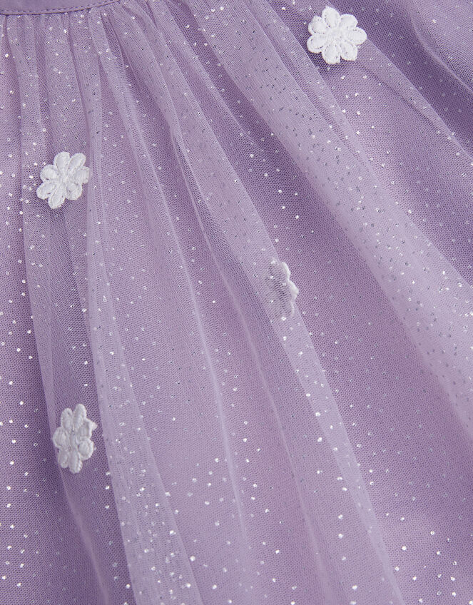 Baby Ciara Floral Tulle Swing Dress, Purple (LILAC), large