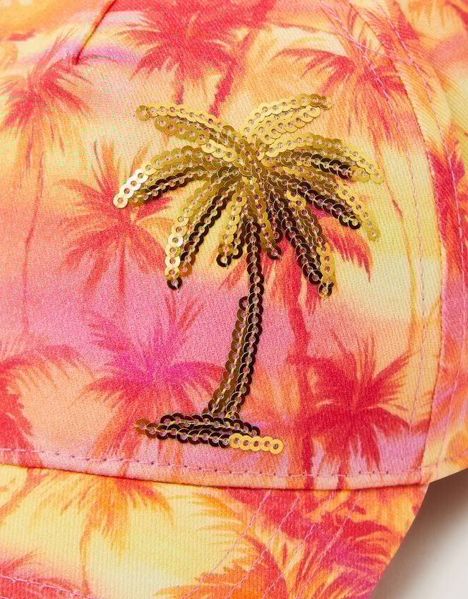 Sequin Palm Sunset Cap, Pink (PINK), large