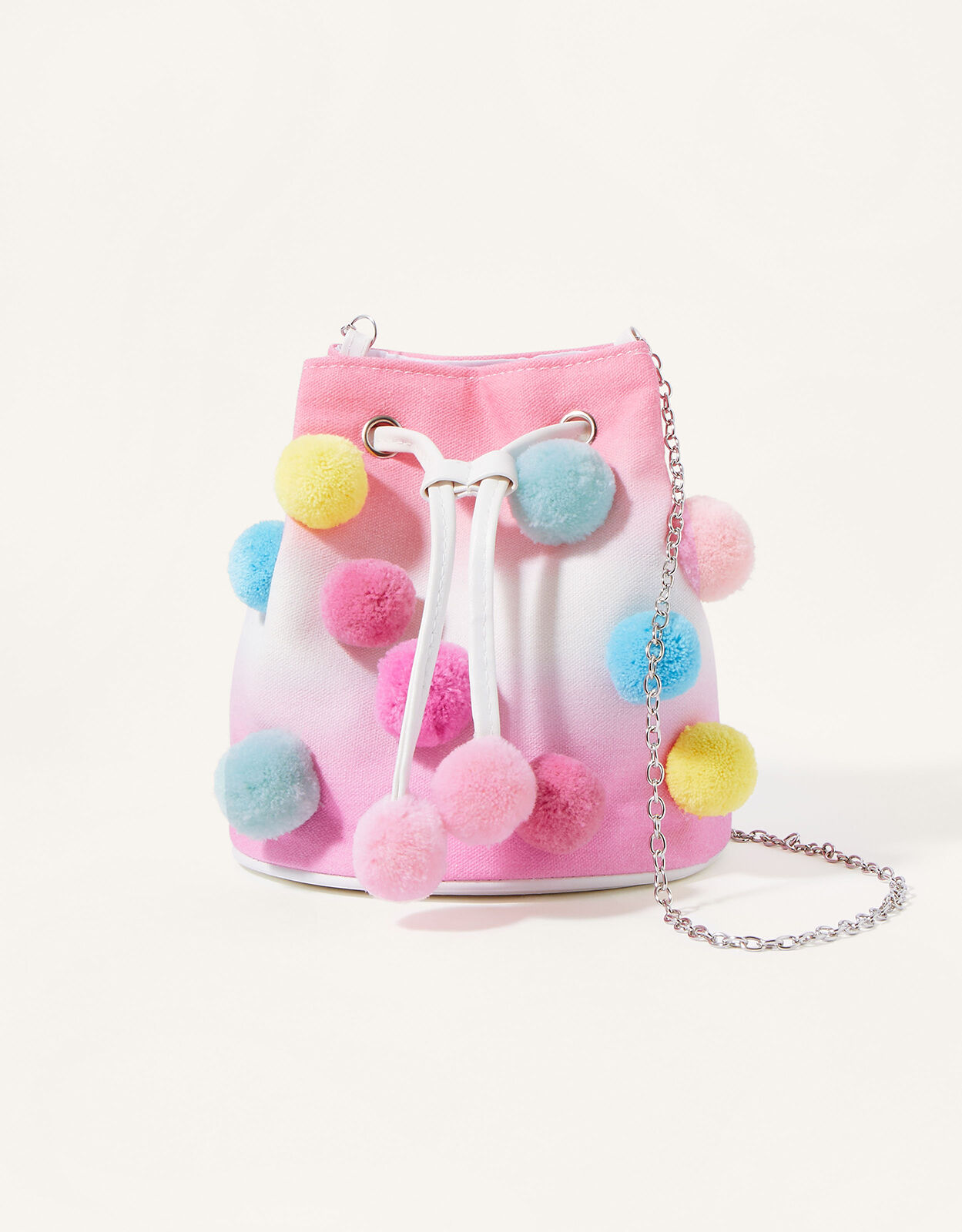 Ombre Pom Pom Pouch Bag