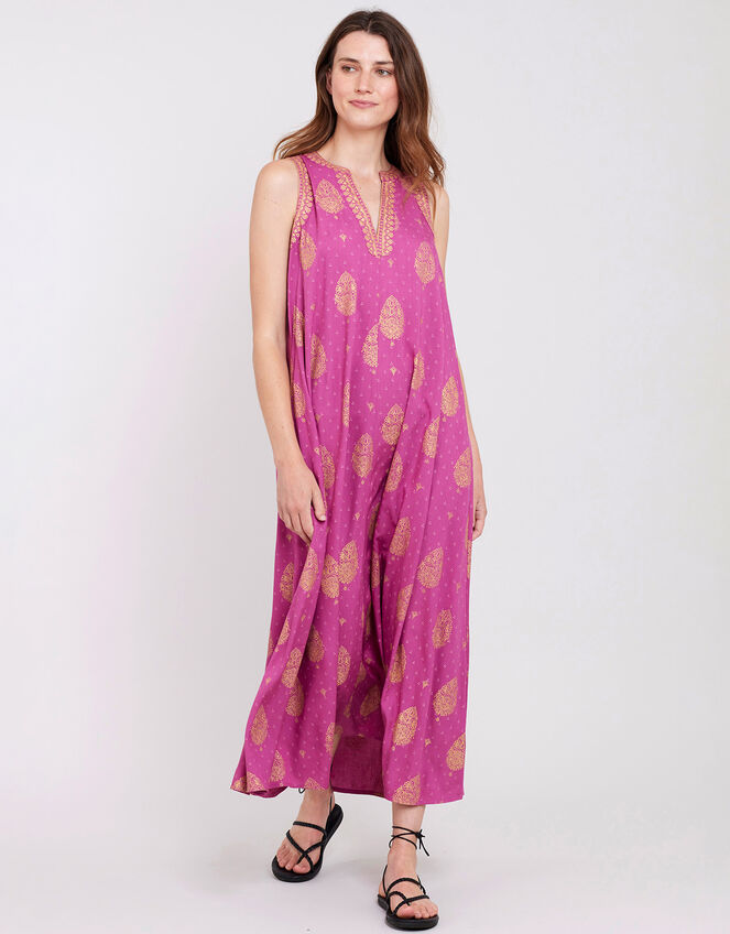 East Silvie Foil Print Dress, Pink (PINK), large