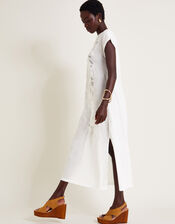 Garcia Cutwork Midi Dress, White (WHITE), large