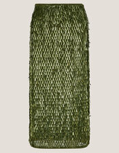 Serenity Sequin Midi Skirt, Green (OLIVE), large