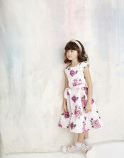 Deena Floral Scuba Dress, , large
