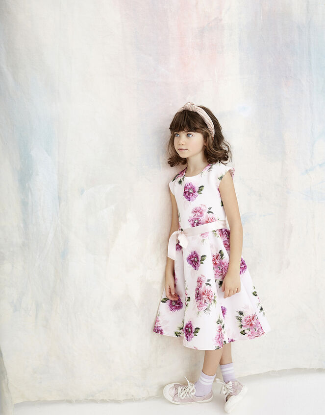 Deena Floral Scuba Dress, , large