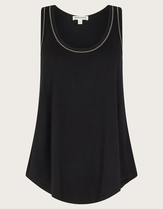 Jess Jersey Cami Top, Black (BLACK), large
