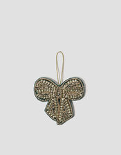 Embellished Bow Christmas Tree Decoration, Gold (GOLD), large