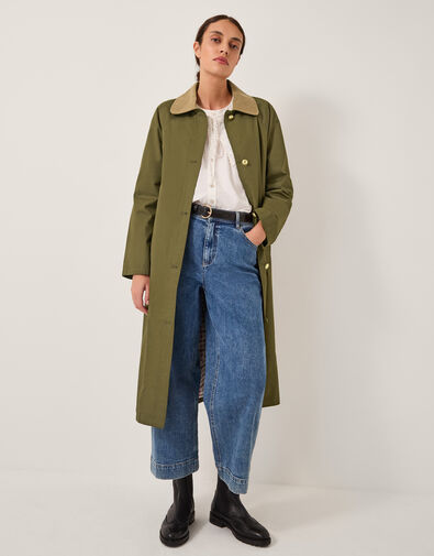 Lucy Trench Coat, Green (KHAKI), large