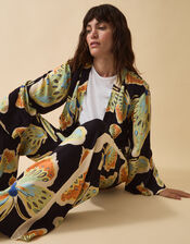 Clemence Aurelie Butterfly Kimono Jacket, Black (BLACK), large
