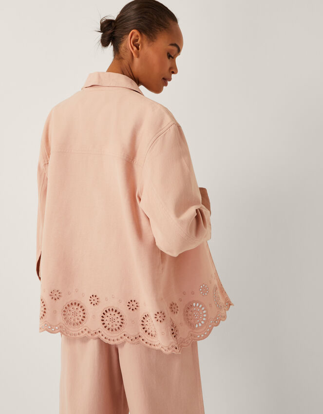Belle Broderie Shacket, Pink (PINK), large