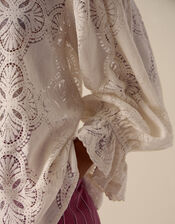 Imogen Lace Blouson Blouse, Ivory (IVORY), large