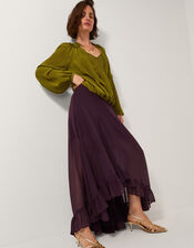 Elsie Frill Maxi Skirt, Purple (PURPLE), large