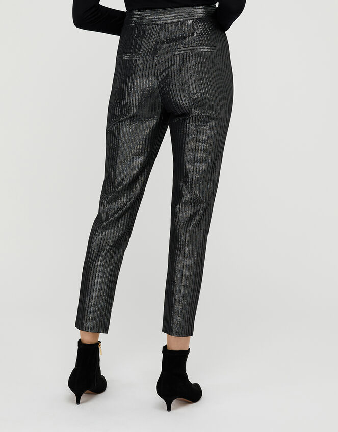 Mizzy Metallic Slim Fit Trousers, Silver (SILVER), large