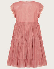 Weave Mesh Party Dress, Pink (PINK), large