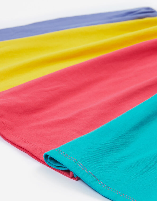 Frugi Rainbow Jersey T-Shirt Dress, Multi (MULTI), large