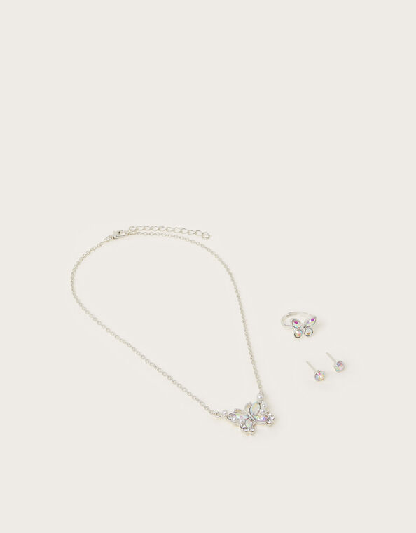 Frosted Butterfly Jewellery Set, , large