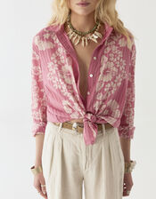 Maison Hotel Rusty Hawaiian Floral Shirt, Pink (PINK), large