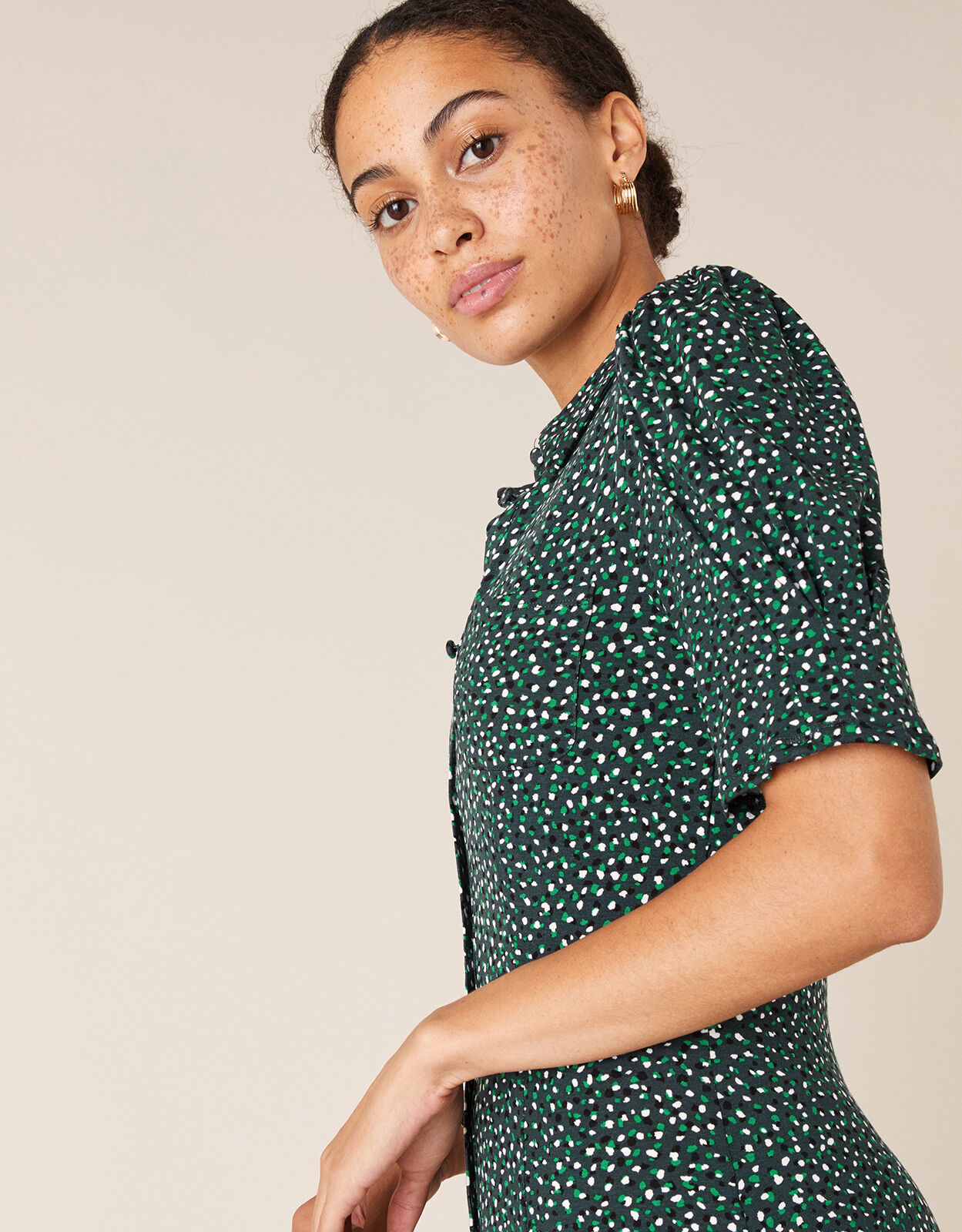 monsoon green floral dress