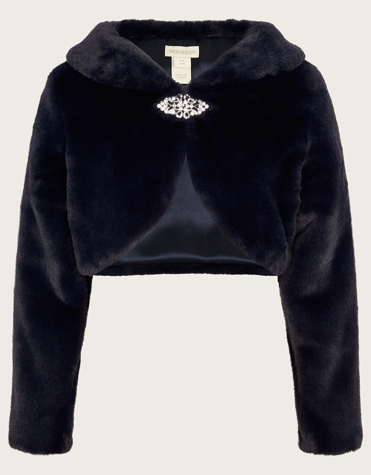 Long sleeve faux fur bolero outlet