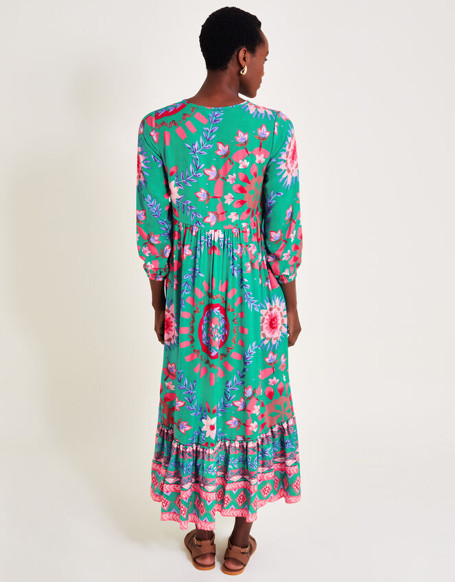 Saskia Floral Dress, Blue (TURQUOISE), large