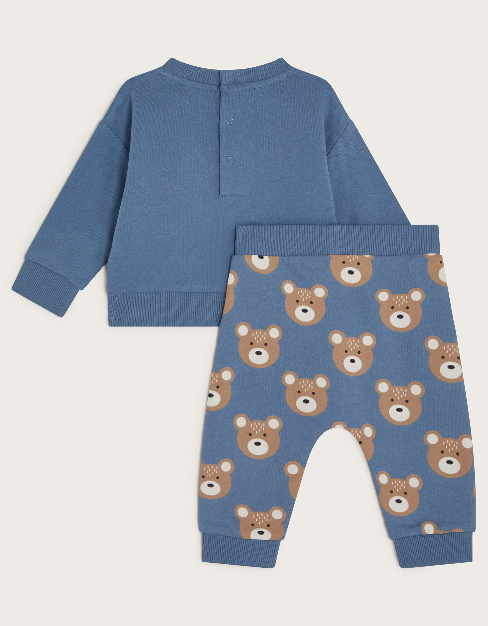 Baby Boy Blue & Grey Winter Tracksuit – Soft Sweatshirt & Jogger Set