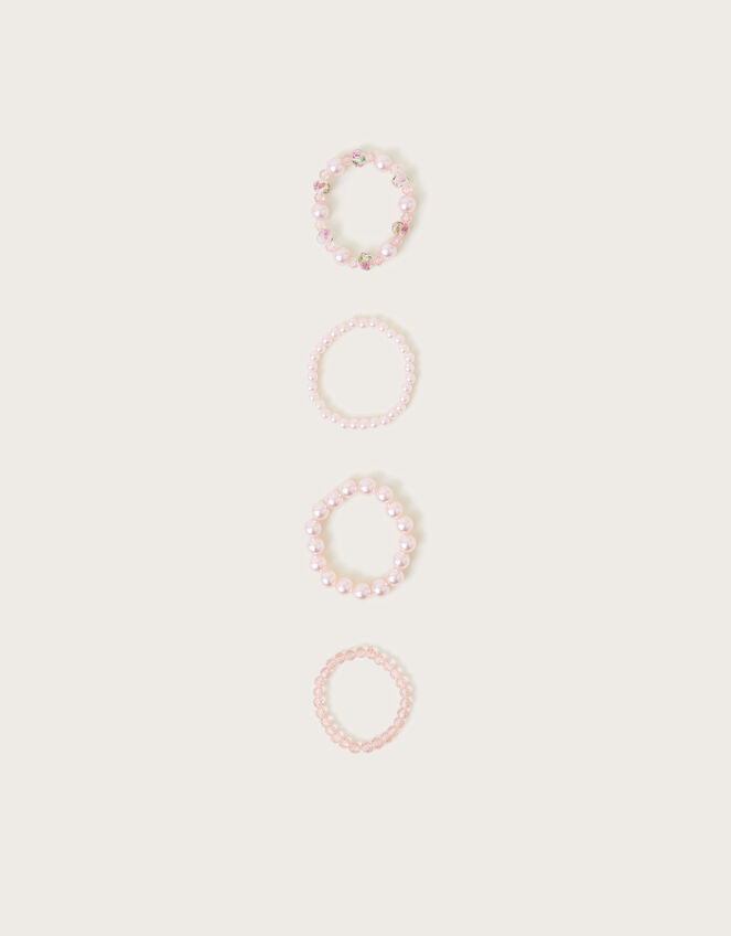 4-Pack Pearl Bead Stretch Bracelets, , large