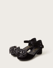 Diamante Bow Two-Part Heels, Black (BLACK), large