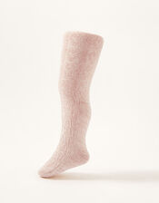 Baby Sparkle Cable Knit Tights, Pink (PINK), large