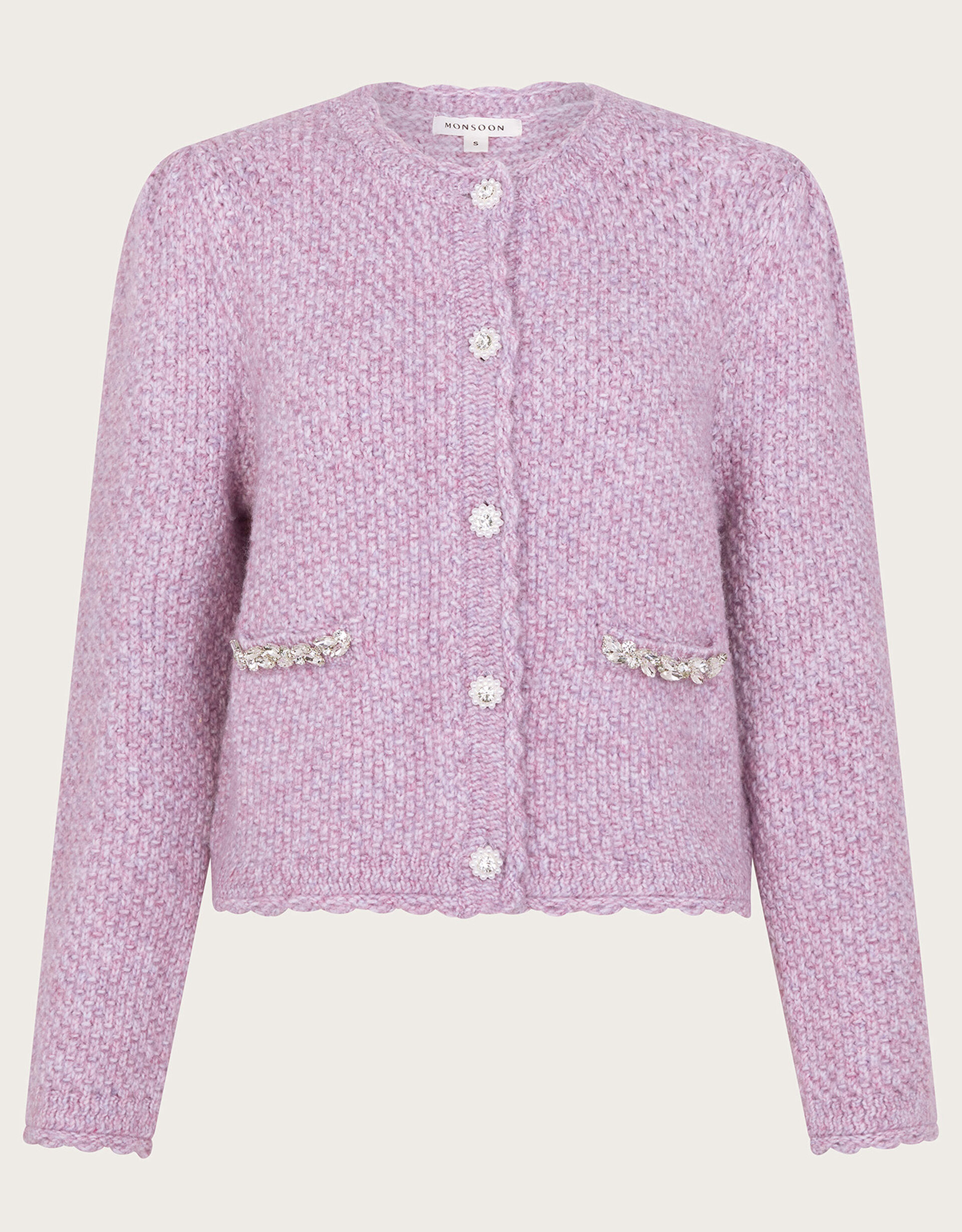 Jackie Purple Chiffon Cardigan