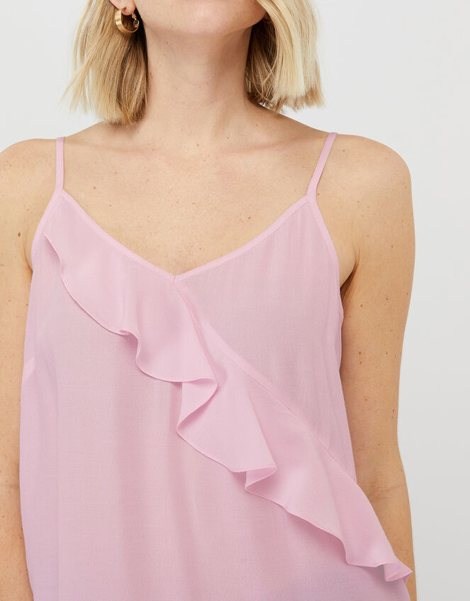 Bella Frill Cami Top, Pink (BLUSH), large