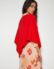 Carly Poncho, Red (RED), large